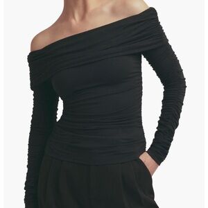 NWT Favorite Daughter The Night Out Top in Black – Size L